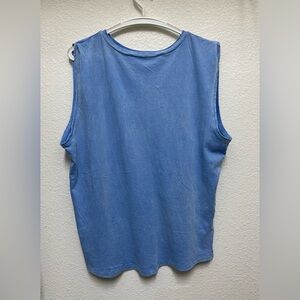 ZELLA Light Blue Wash Muscle Tank Women’s Size M